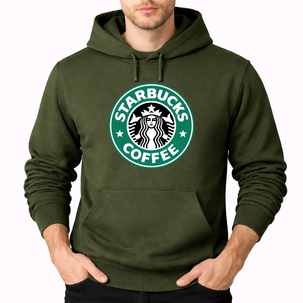 Men's Starbucks Starbucks Pullover Hoodie - Army Green