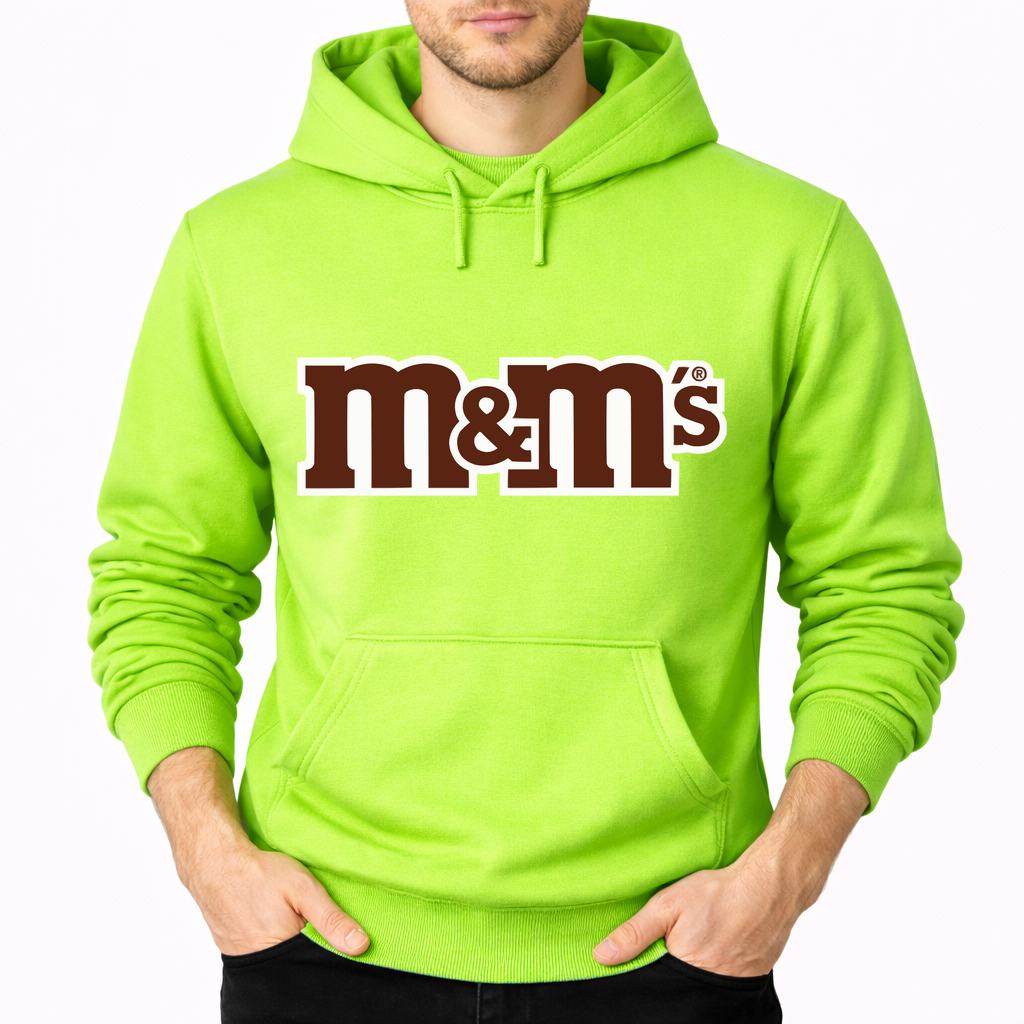 Men's M&M's Pullover Hoodie - Lime green