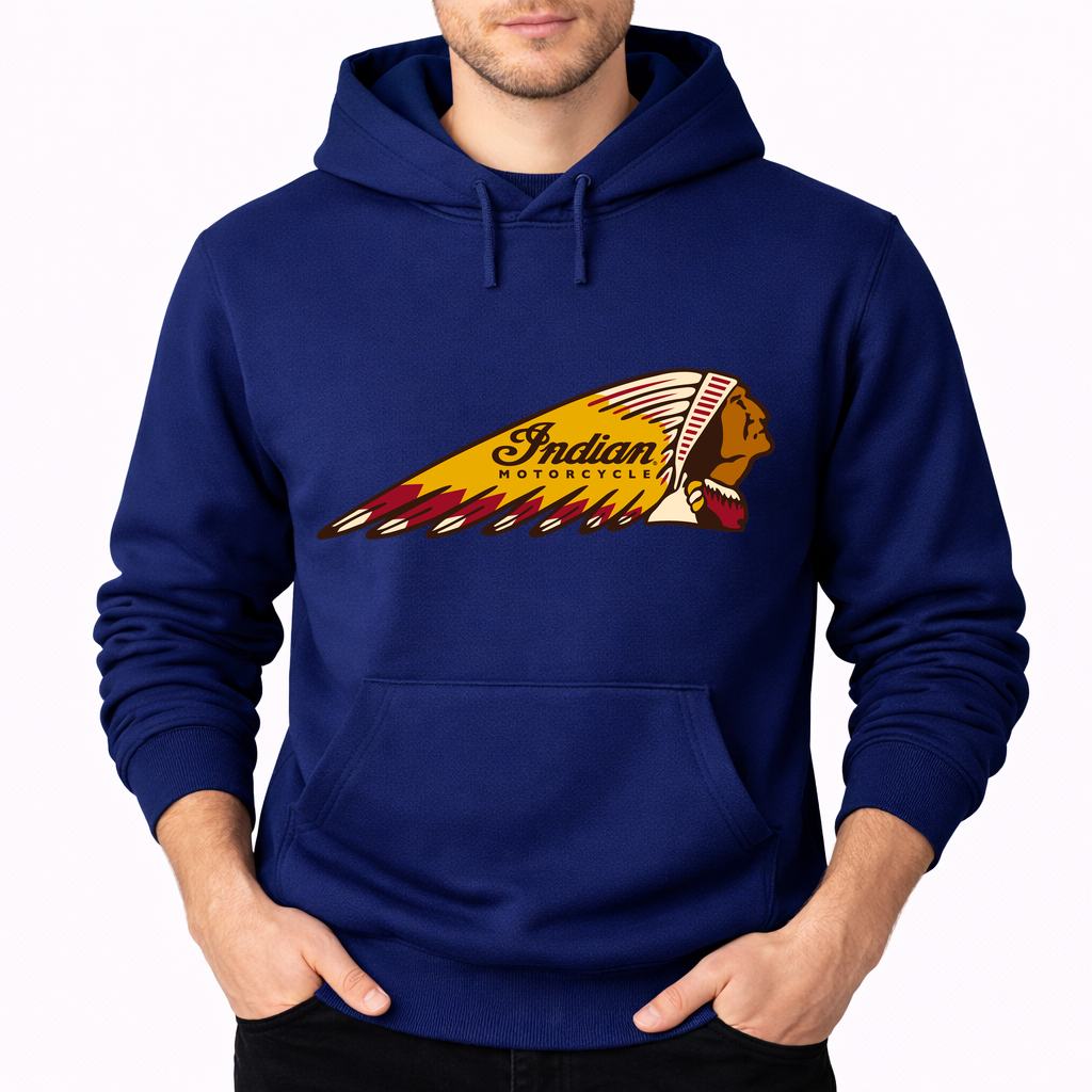 Men's Indian Motorcycle Pullover Hoodie - Navy