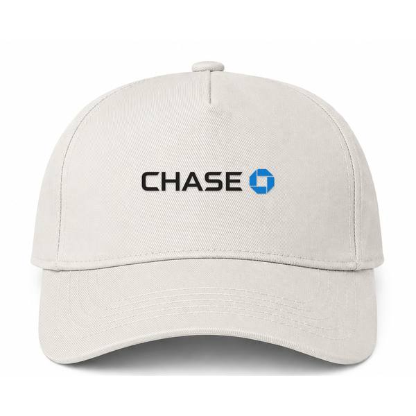 Chase Bank Black Logo Beige Dad Baseball Cap Hat