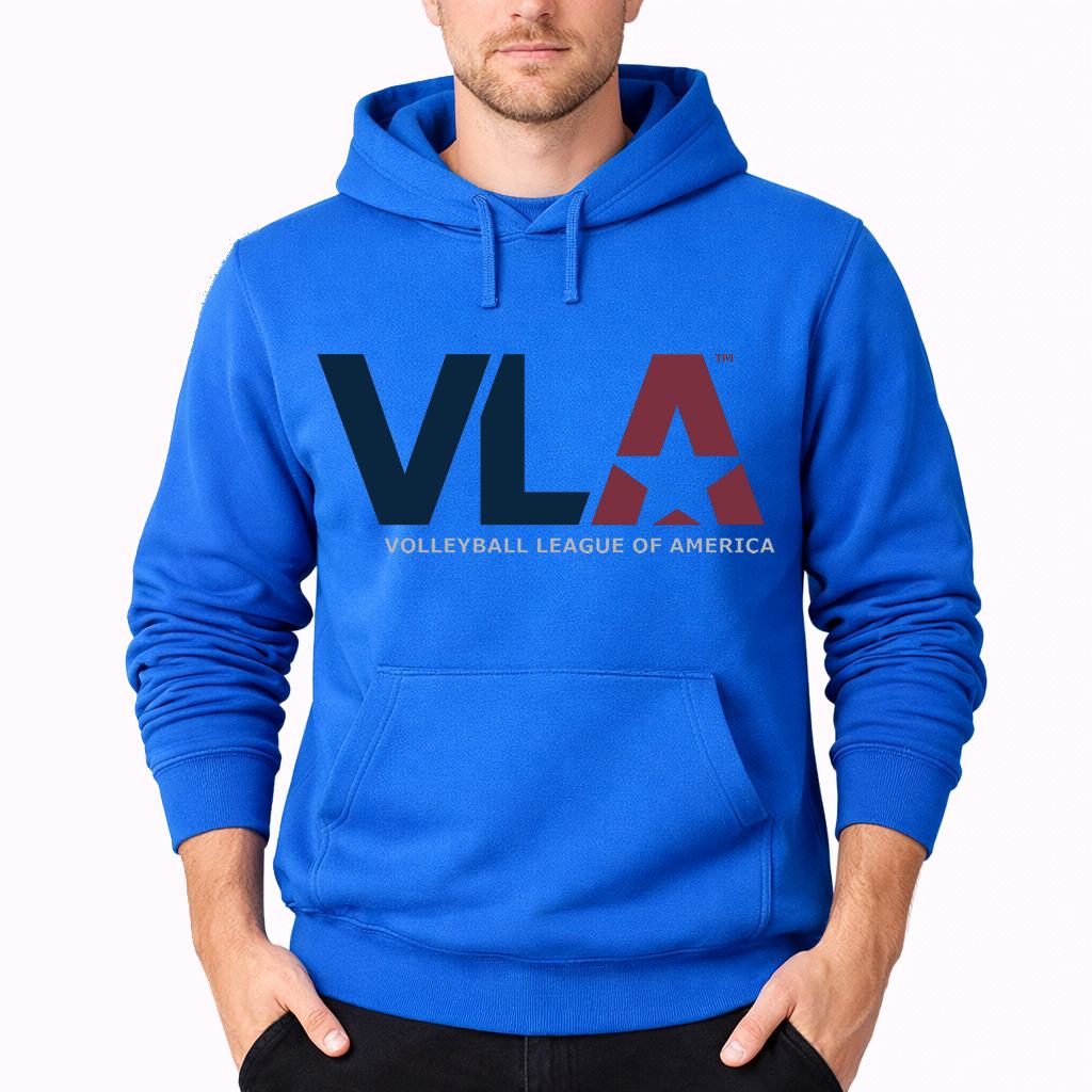 Men's American-Volleyball-League Pullover Hoodie - Azure
