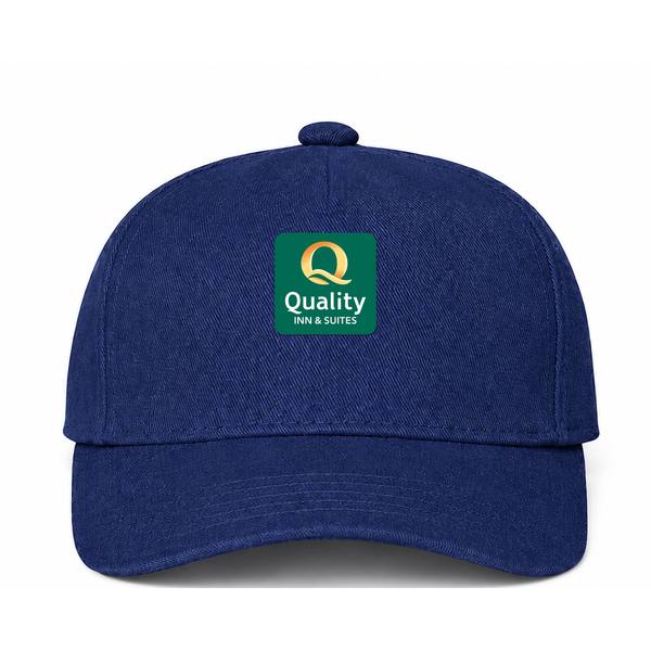 Quality Inn & Suites Logo Navy Dad Baseball Cap Hat