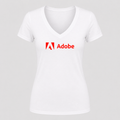 Women's Adobe V Neck T-Shirt in white