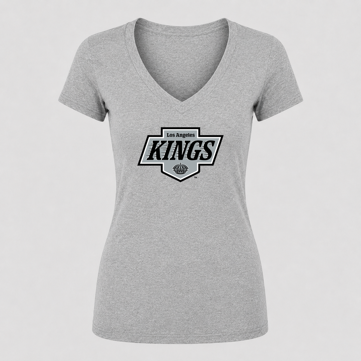 Women's Los Angeles Kings V Neck T-Shirt in gray