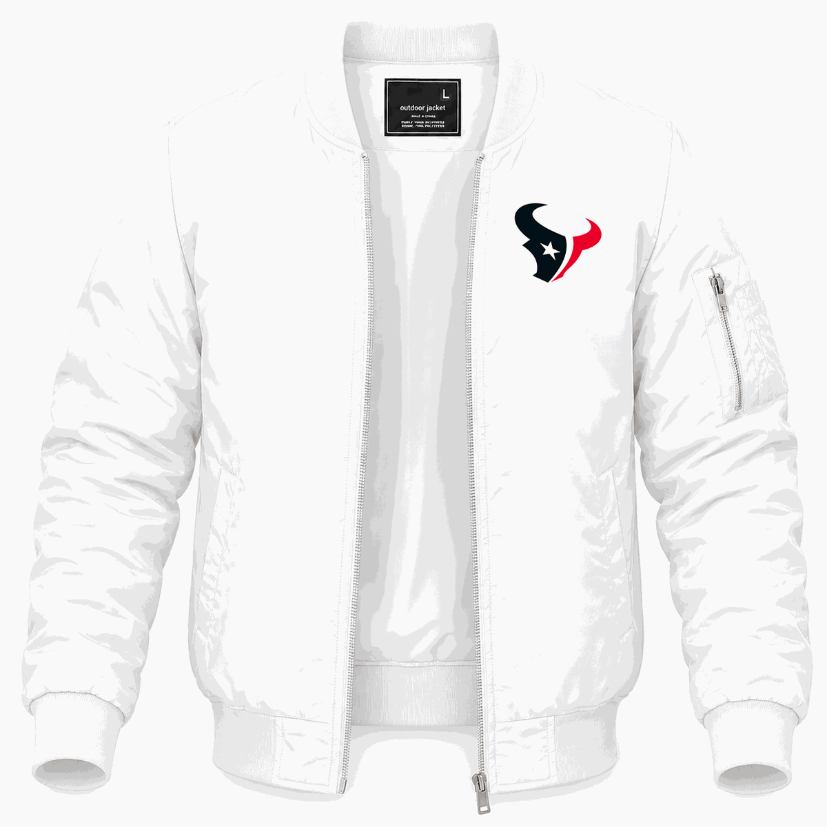 Men's Houston Texans Lightweight Bomber Jacket - White