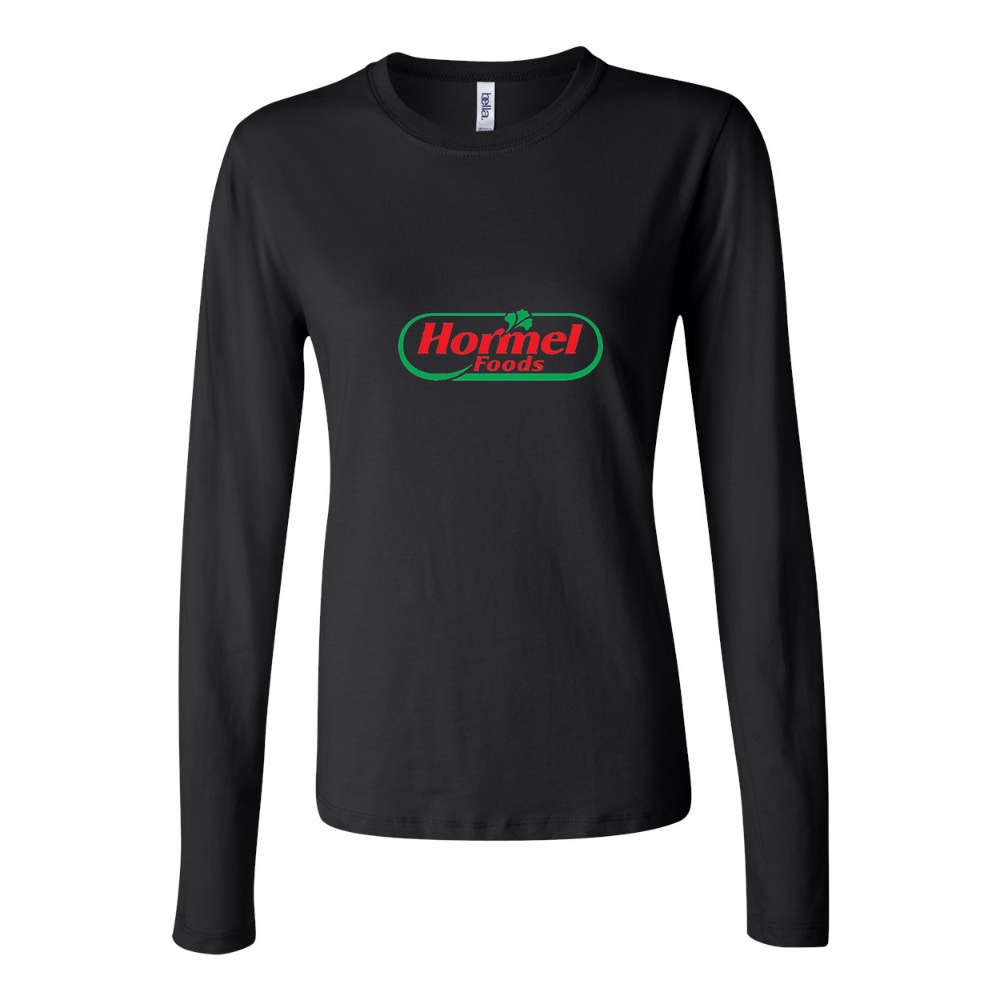 Women's Hormel Logo food Long Sleeve T-Shirt - Black