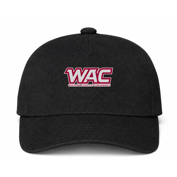 Western Athletic Conference Logo Version 2 Black Dad Baseball Cap Hat