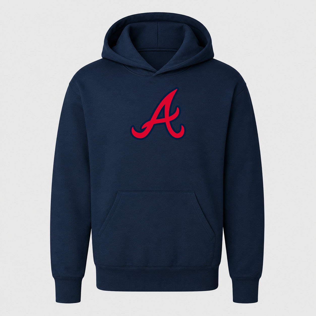 Youth Atlanta Braves Pullover Hoodie - Navy