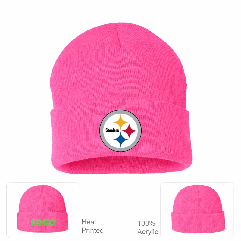 Pittsburgh Steelers Pink Beanie Hat