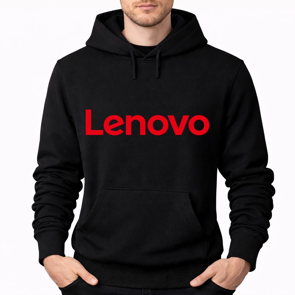 Men's Lenovo Pullover Hoodie - Black