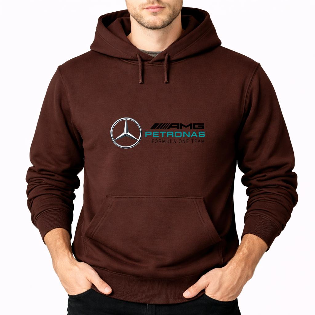 Men's Mercedes AMG Petronas Formula One Team Pullover Hoodie - Brown
