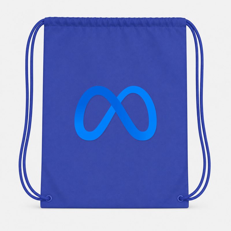Meta Drawstring Bag - Blue