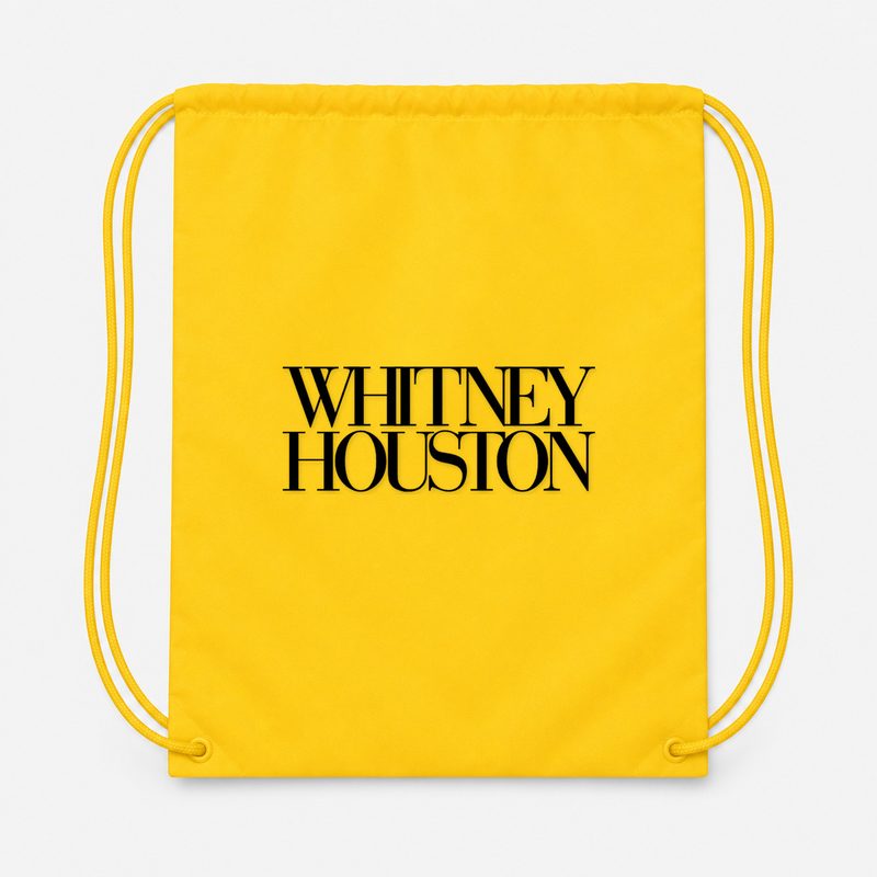Whitney Houston Drawstring Bag - Yellow