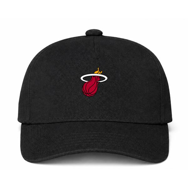 Miami Heat NBA Logo Black Dad Baseball Cap Hat
