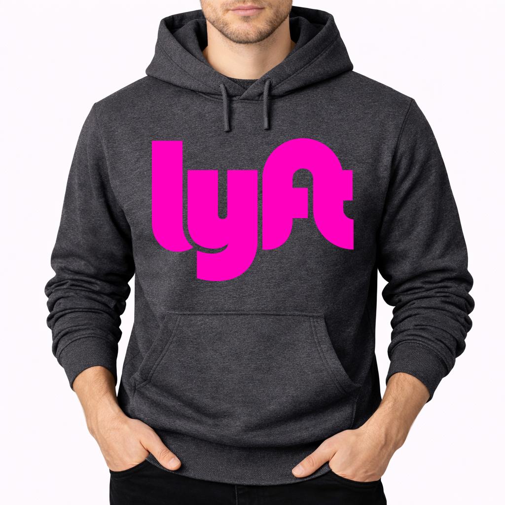 Men's Lyft Pink Pullover Hoodie - Charcoal