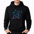Men's Miami Marlins Pullover Hoodie - Black