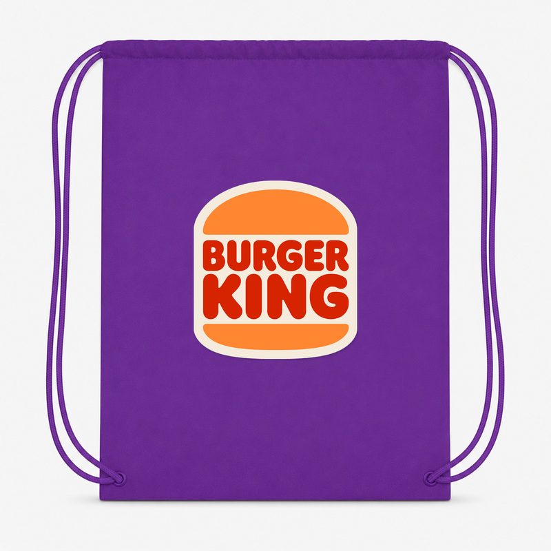 Burger King Drawstring Bag - Purple