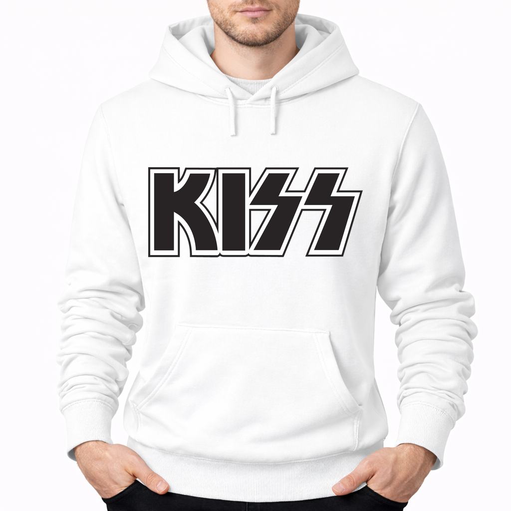 Men's KISS Pullover Hoodie - White