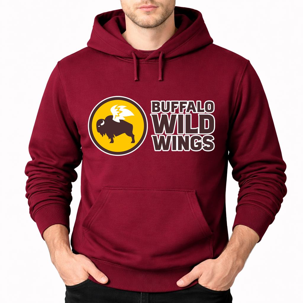 Men's Buffalo Wild Wings Pullover Hoodie - Burgundy