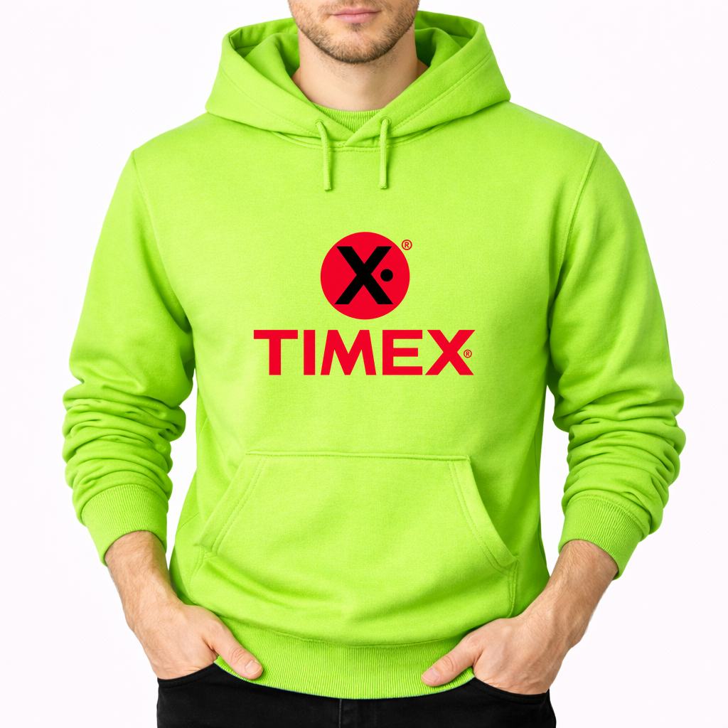 Men's Timex Pullover Hoodie - Lime green