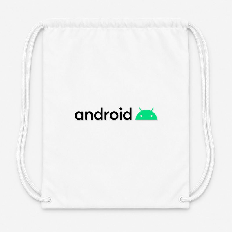 Android Drawstring Bag - White