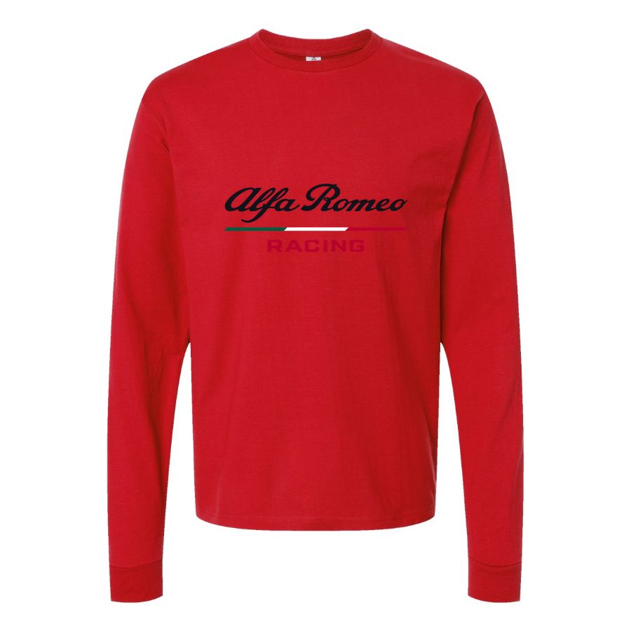 Men's Alfa Romeo Racing Long sleeves Cotton Blend T-Shirt - Red
