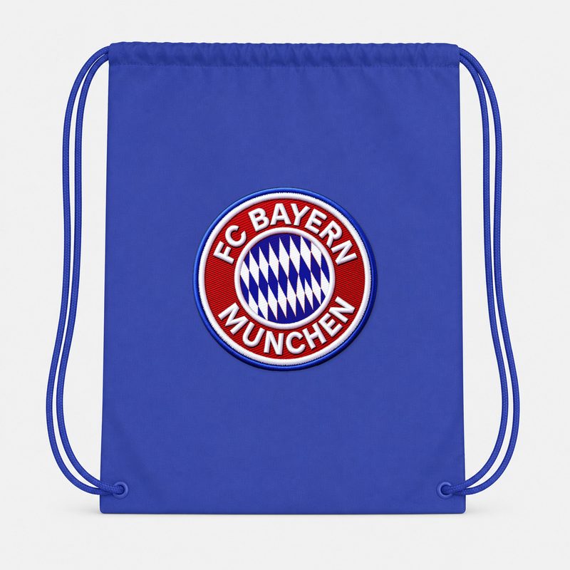 FC Bayern Munich Soccer Embroidery Drawstring Bag - Blue