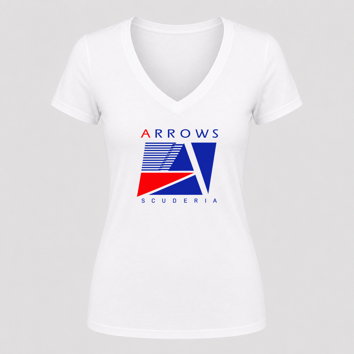 Women's Arrows F1 Team V Neck T-Shirt in white