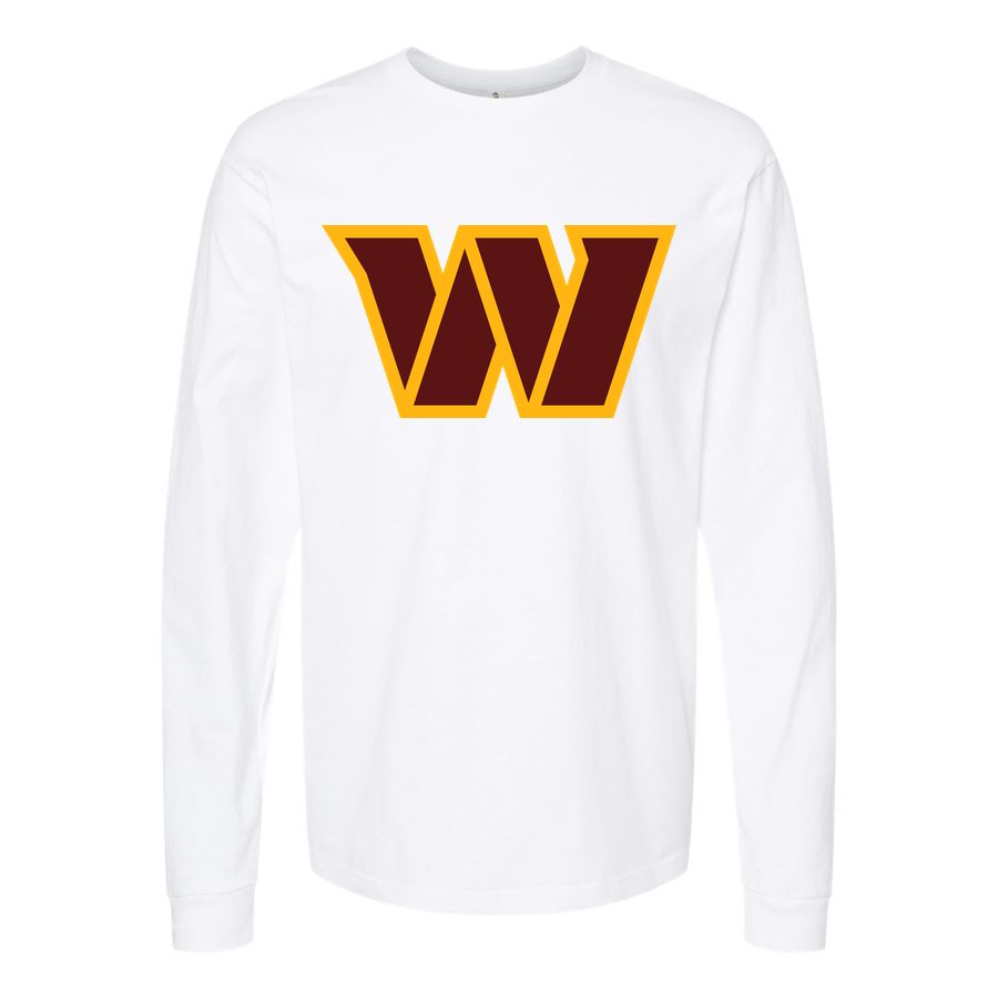 Men's Washington Commanders Long sleeves Cotton Blend T-Shirt - White
