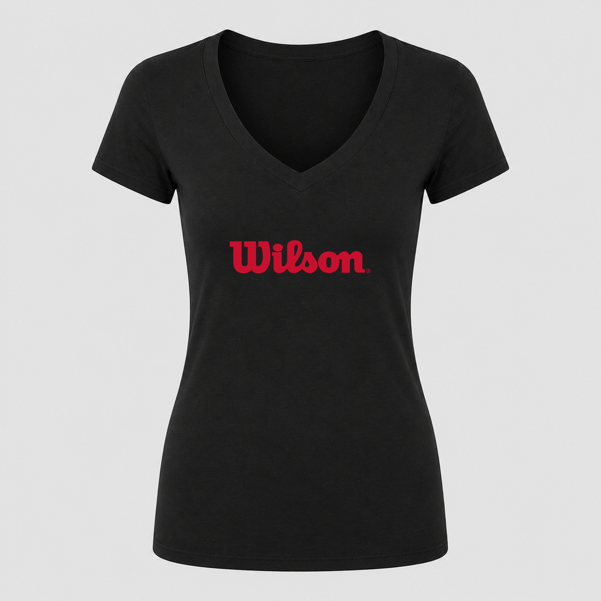 Women's Wilson V Neck T-Shirt in black