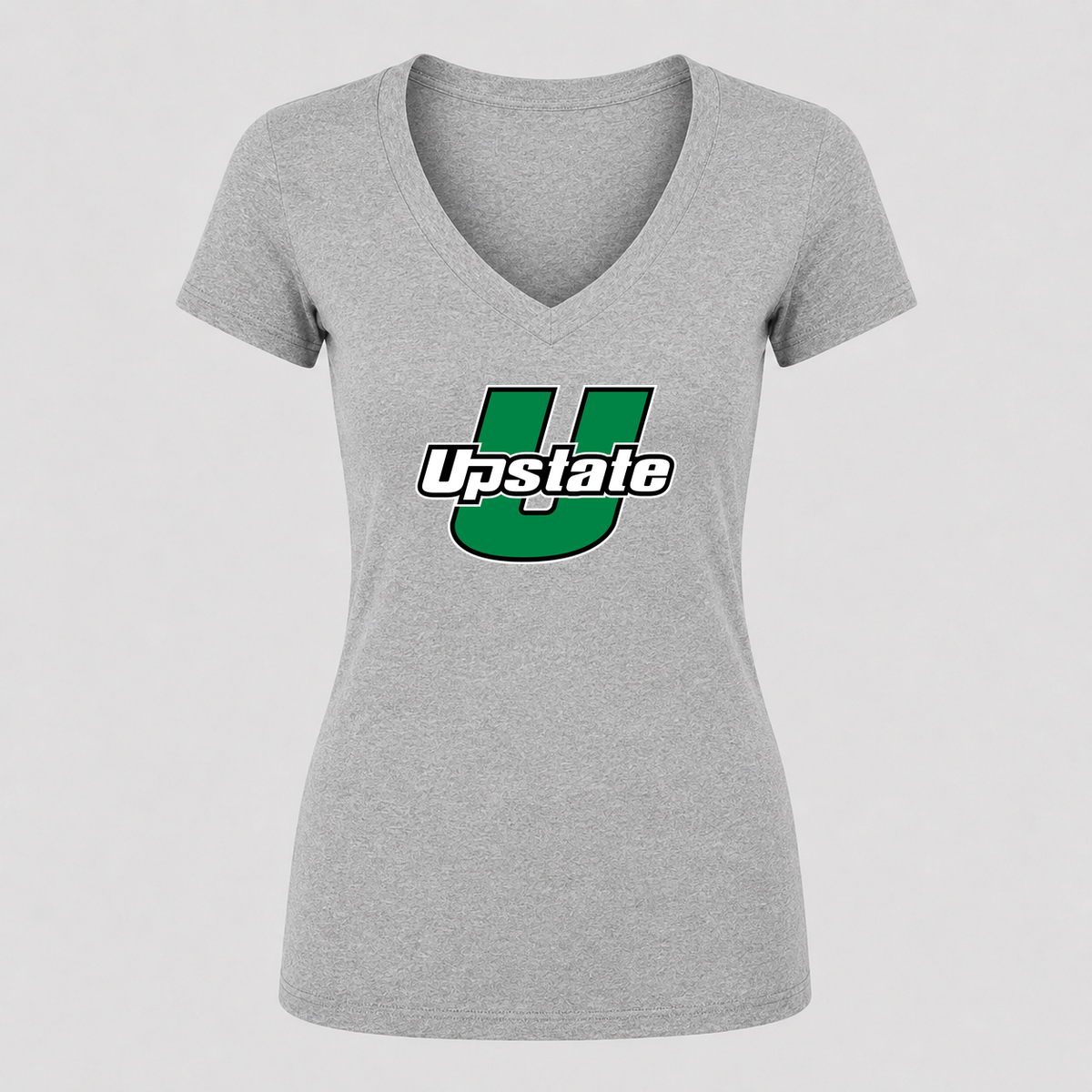 Women's USC Upstate Spartans V Neck T-Shirt in gray
