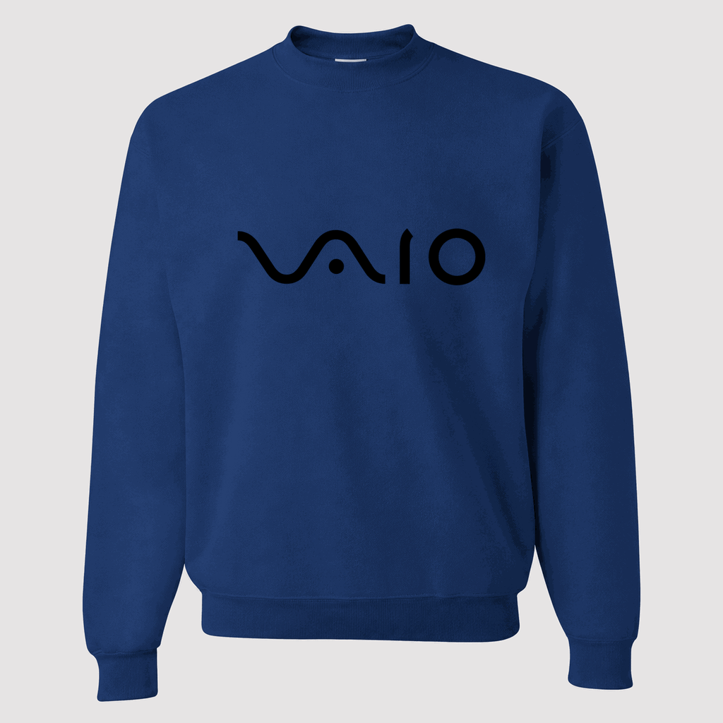 Men's Sony VAIO Black Logo Crewneck Sweatshirt - Blue