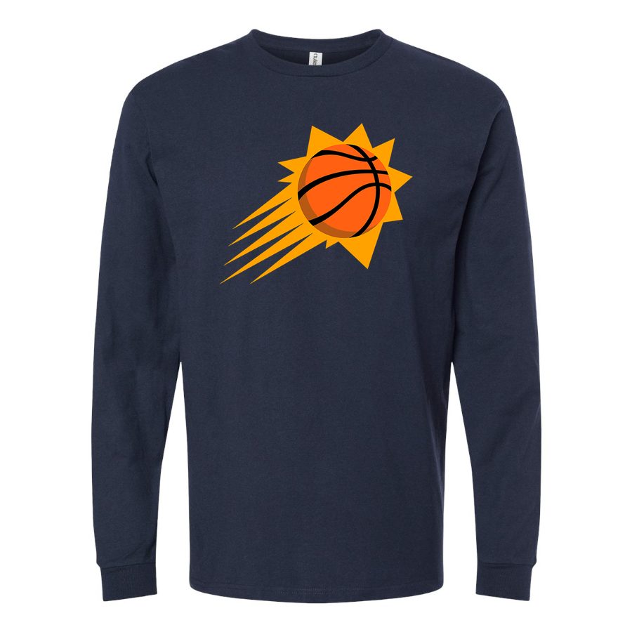 Men's Phoenix Suns Long sleeves Cotton Blend T-Shirt - Navy