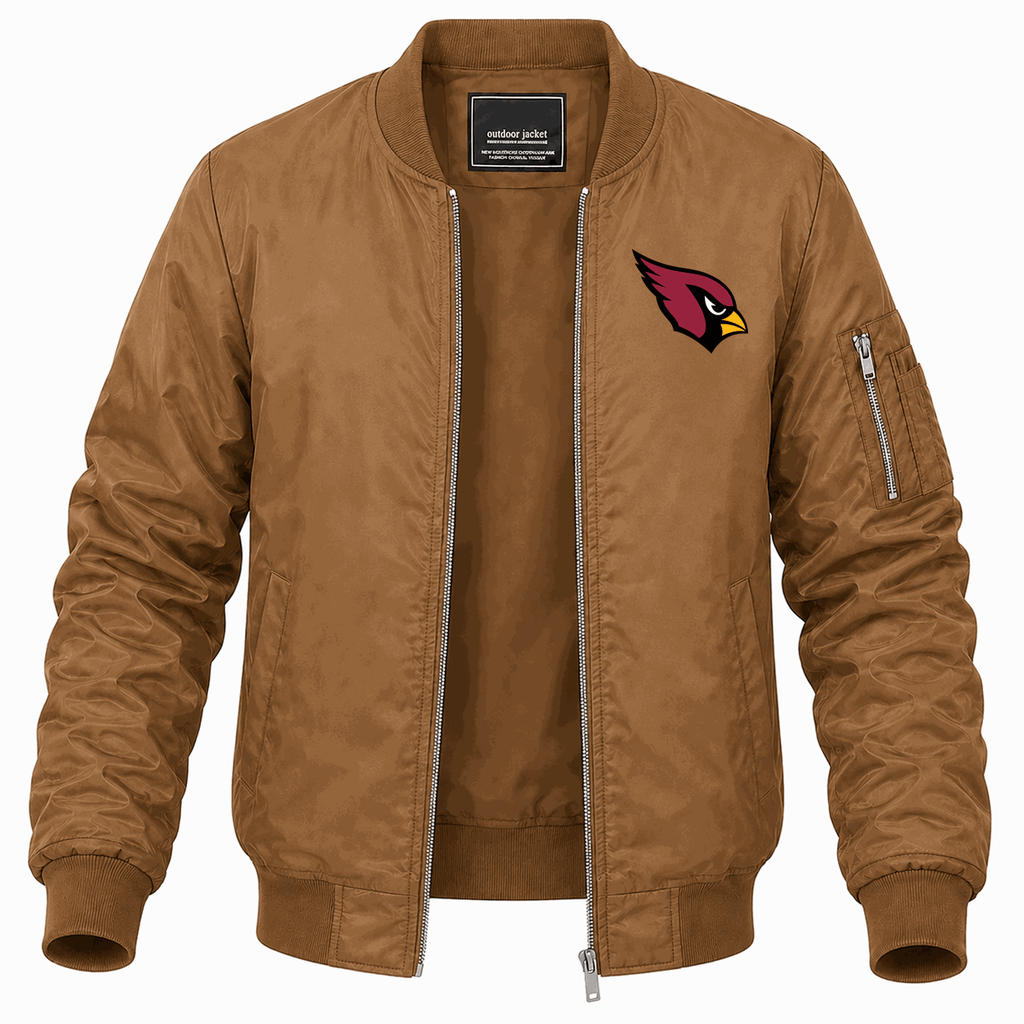 Men's Arizona Cardinals Lightweight Bomber Jacket - Brown