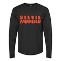 Men's Stevie-Wonder-Logo Long sleeves Cotton Blend T-Shirt - Black