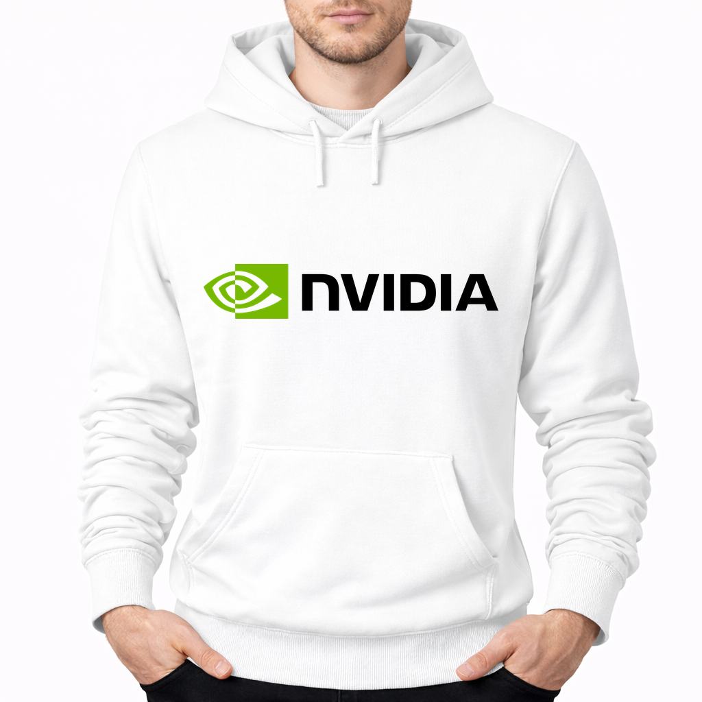 Men's Nvidia Pullover Hoodie - White
