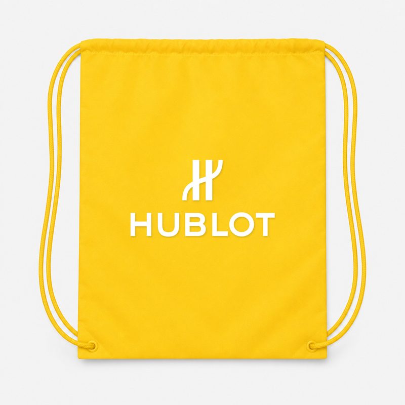 Hublot White Drawstring Bag - Yellow