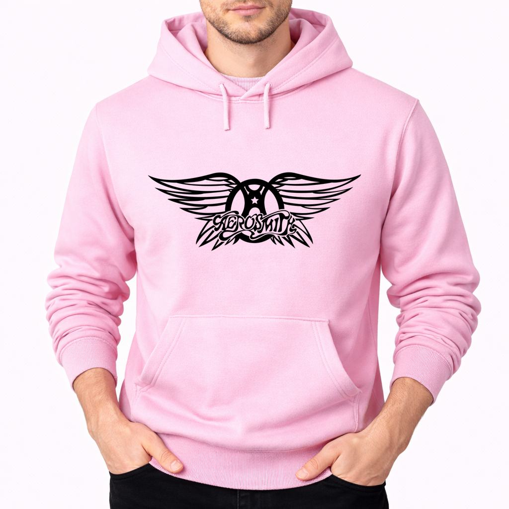 Men's Aerosmith Pullover Hoodie - Pink