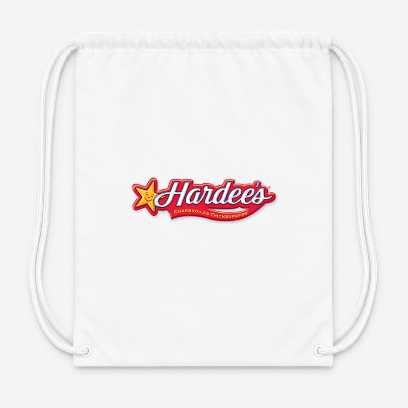 Hardees Drawstring Bag - White