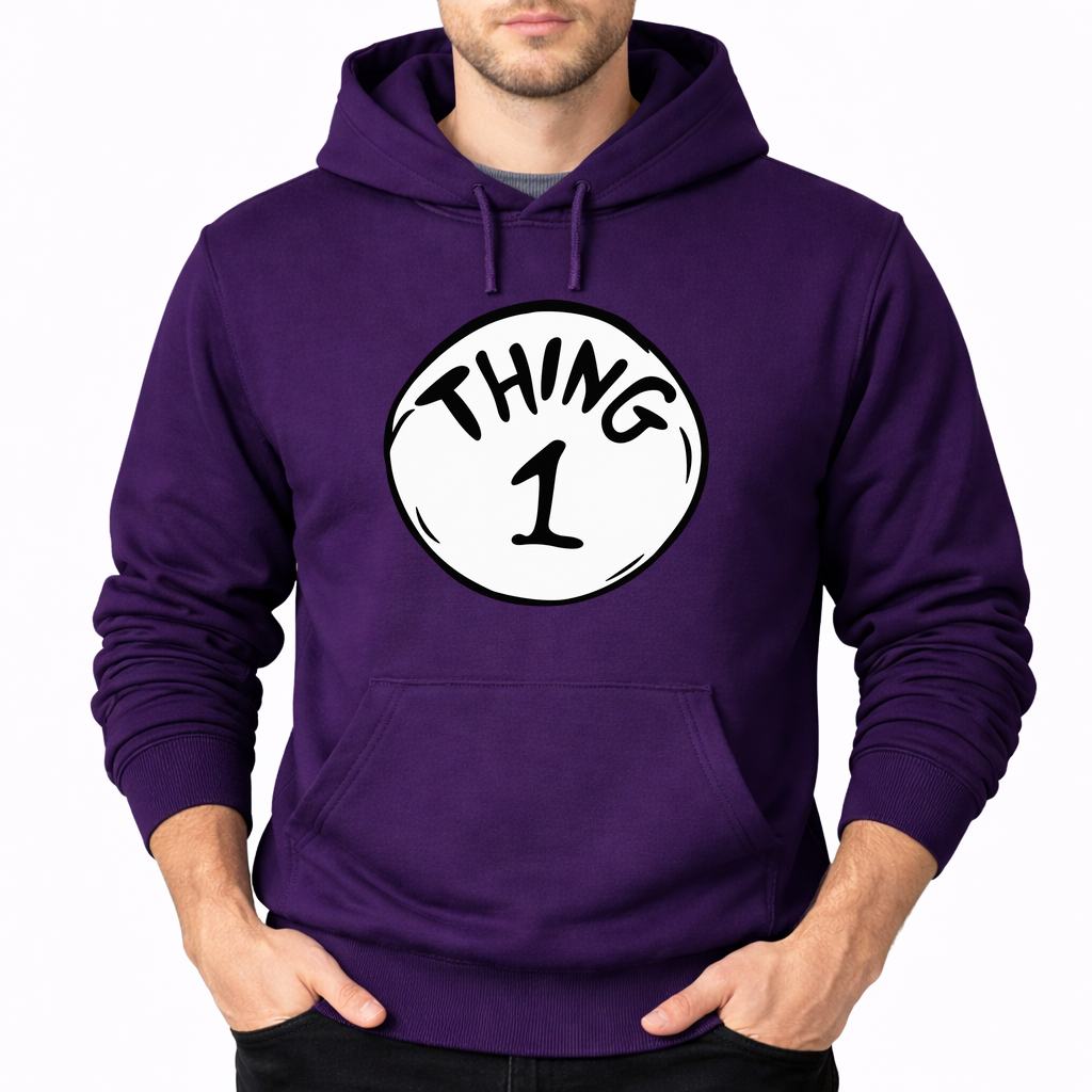 Men's Dr. Seuss Thing 1 Pullover Hoodie - Purple