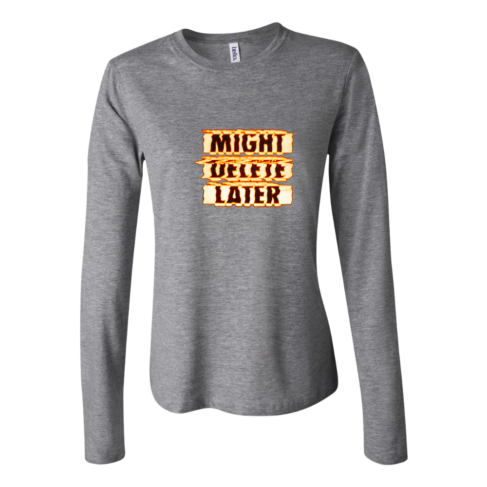 Women's might delete later Long Sleeve T-Shirt - Gray