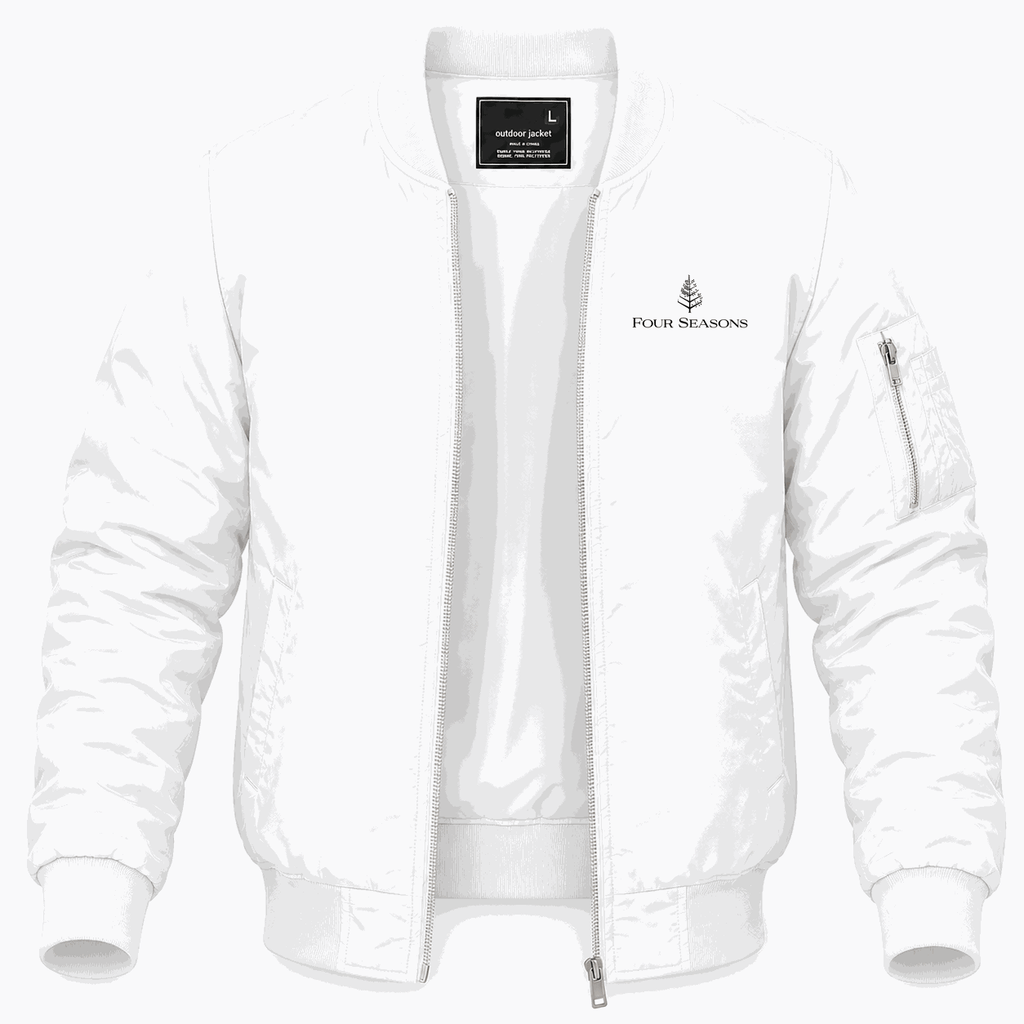 Men's Four Seasons Lightweight Bomber Jacket - White