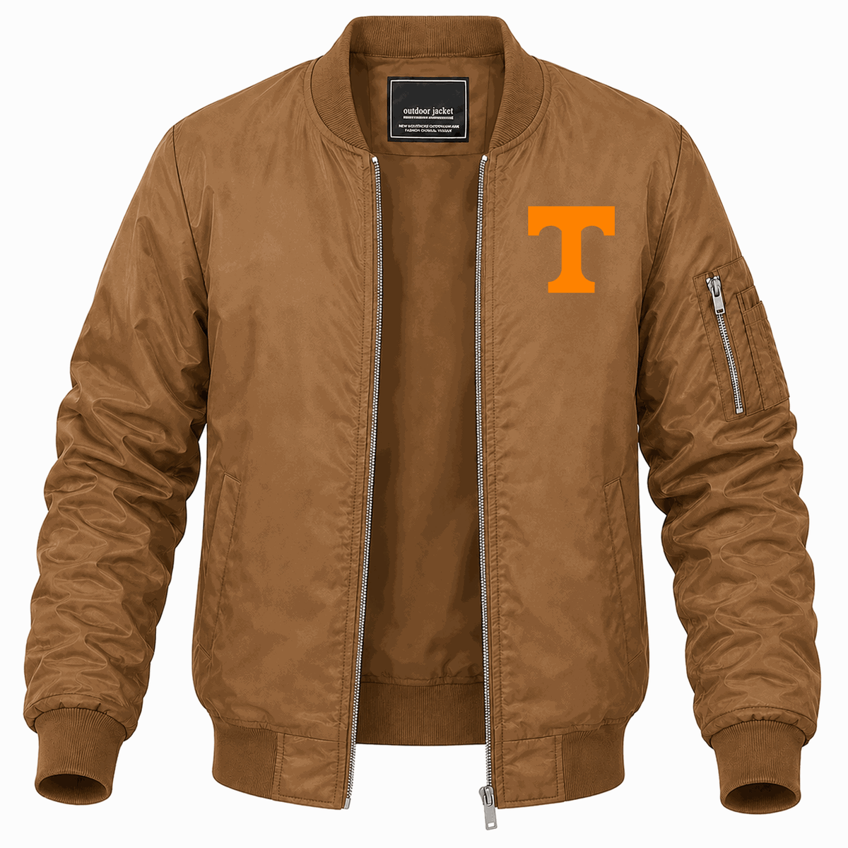 Men's Tennessee Volunteers Logo Lightweight Bomber Jacket - Brown