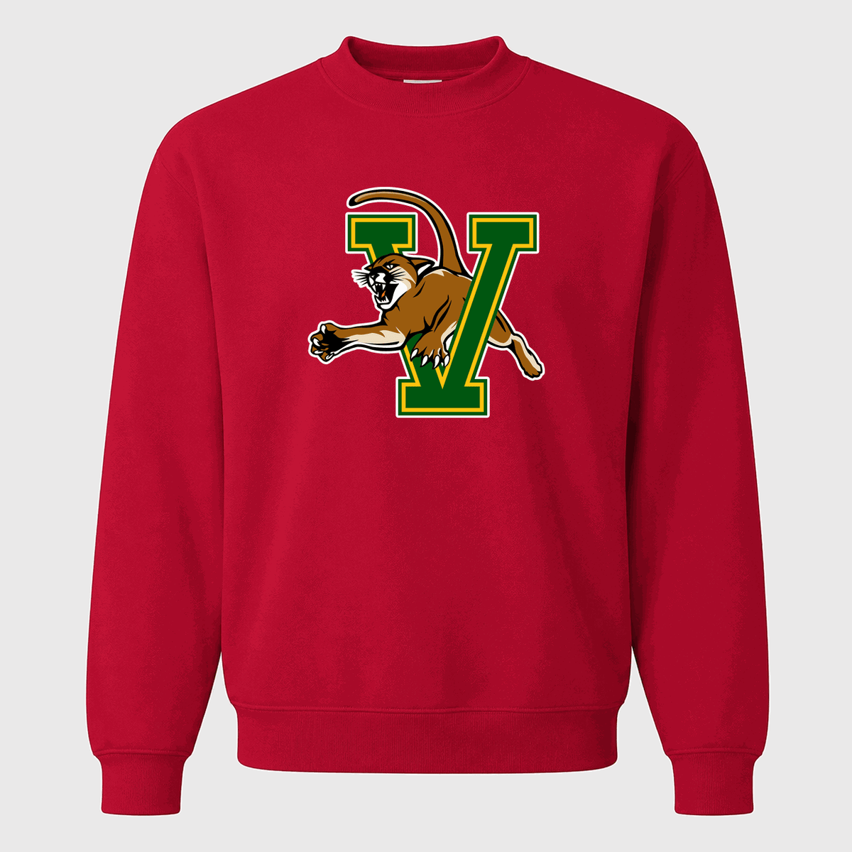 Men's Vermont Catamounts Crewneck Sweatshirt - Red
