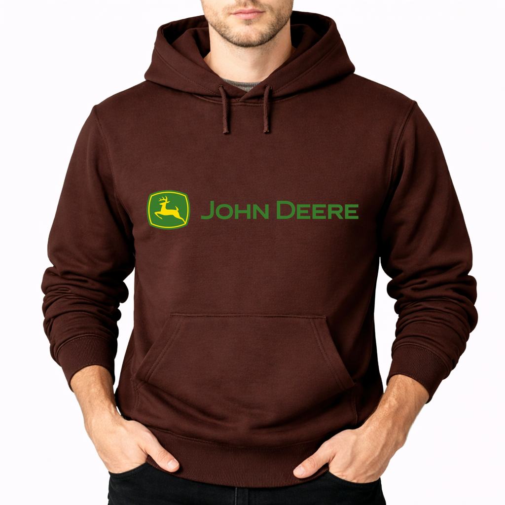 Men's John Deere Pullover Hoodie - Brown