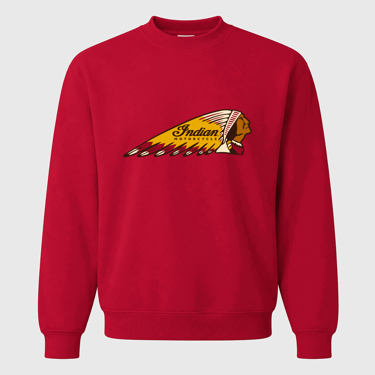 Men's Indian Motorcycle Crewneck Sweatshirt - Red