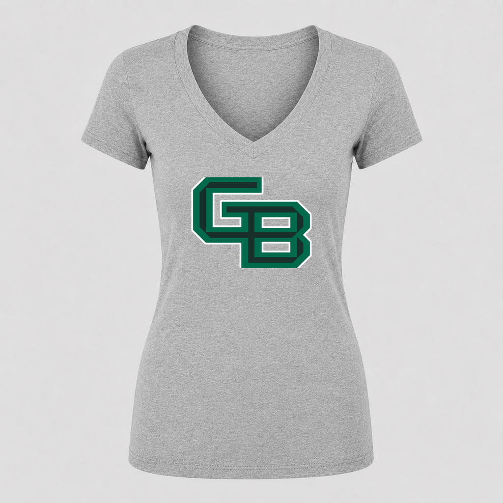 Women's Wisconsin Green Bay Phoenix V Neck T-Shirt in gray