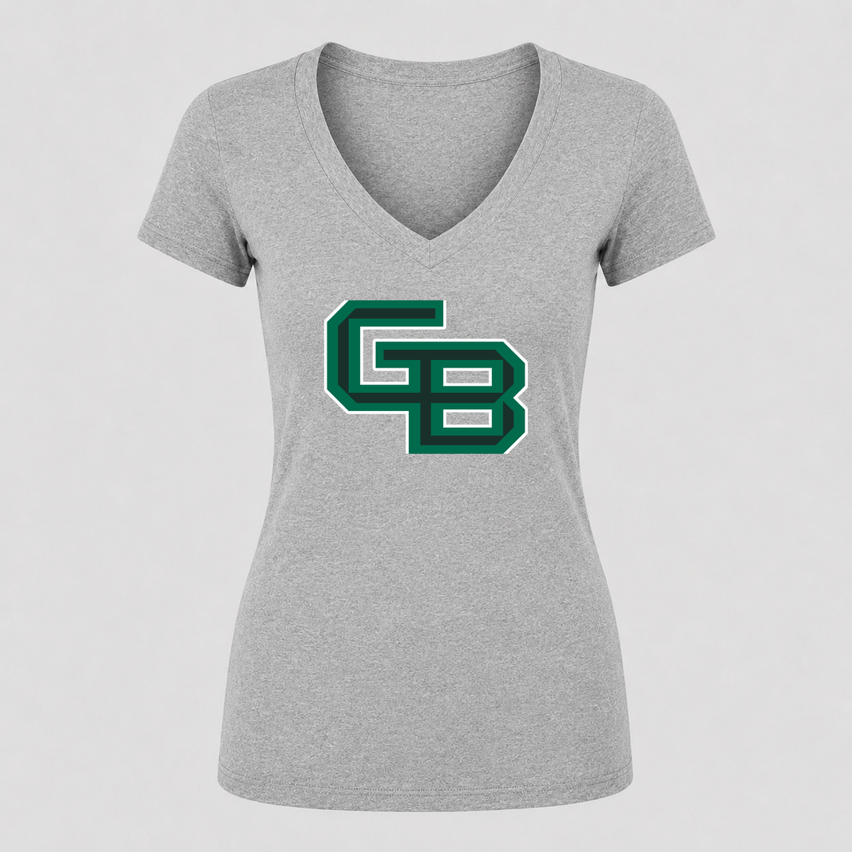 Women's Wisconsin Green Bay Phoenix V Neck T-Shirt in gray