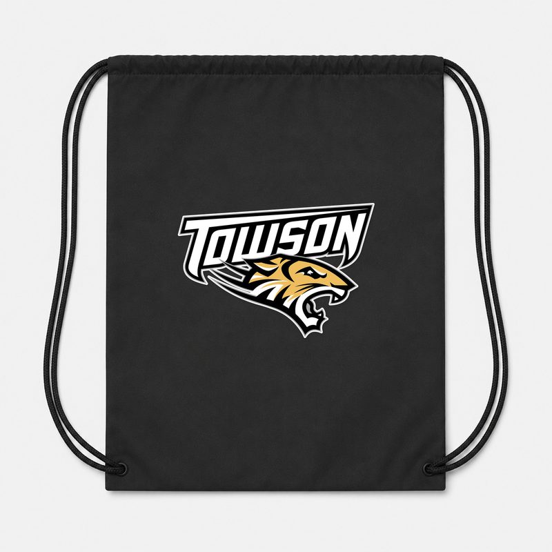 Towson Tigers Drawstring Bag - Black