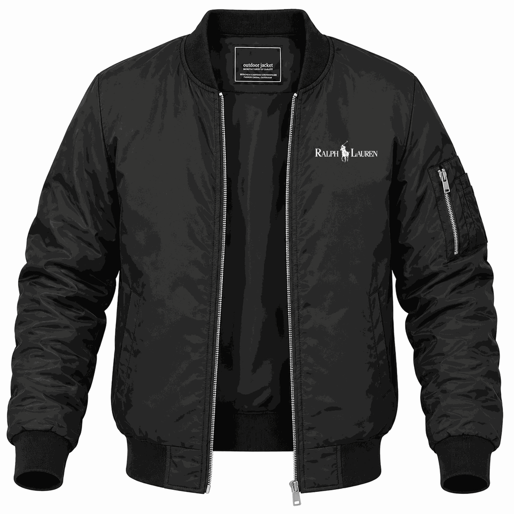 Men's Polo Ralph Lauren white Lightweight Bomber Jacket - Black